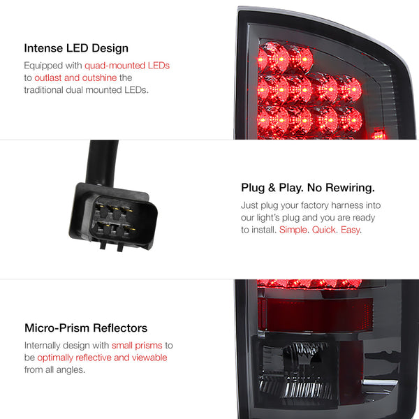 2002-2006 Dodge RAM 1500 Smoked Tail Light