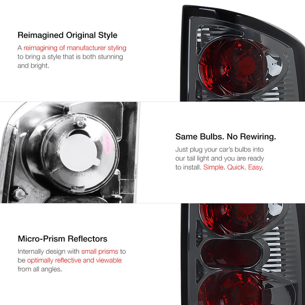 2002-2006 Dodge RAM 1500 Smoked Tail Light