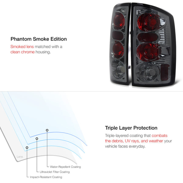 2002-2006 Dodge RAM 1500 Smoked Tail Light