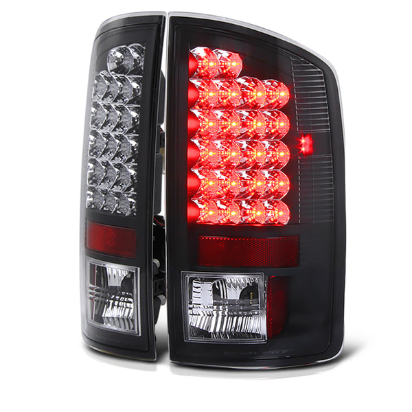 2007-2008 Dodge RAM 1500 Black Tail Light