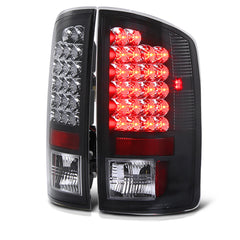 2007-2008 Dodge RAM 1500 Black Tail Light
