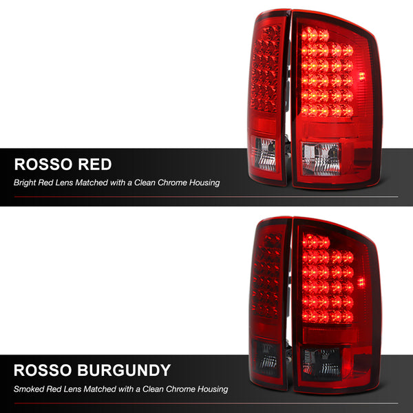 2007-2008 Dodge RAM 1500 Rosso Burgundy Tail Light
