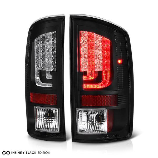 2007-2008 Dodge RAM 1500 Black Tail Light