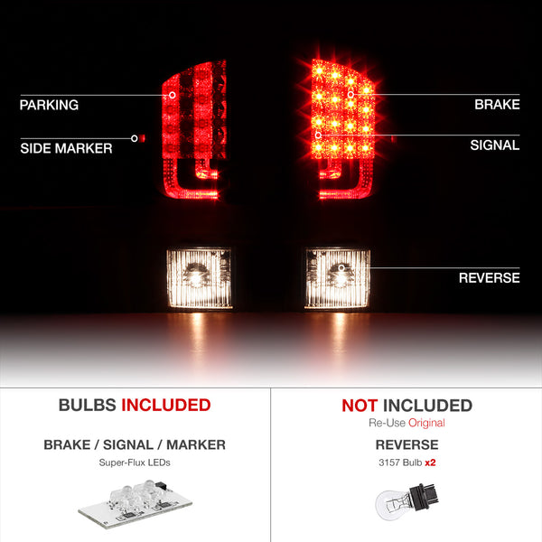 2007-2008 Dodge RAM 1500 Black Tail Light