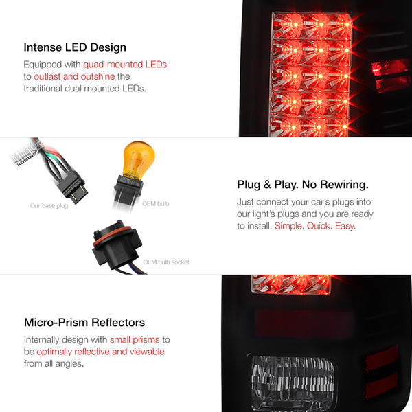 2009-2017 Dodge RAM 1500 Sinister Black Tail Light