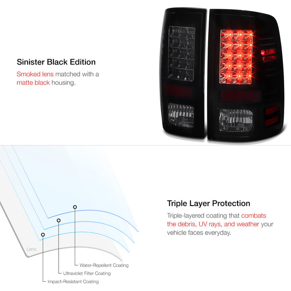 2013-2017 Dodge RAM 1500 | 2500 | 3500 Sinister Black Tail Light