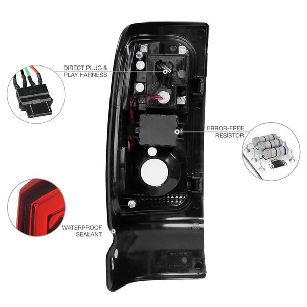 1994-2001 Dodge RAM 1500 Rosso Red Tail Light