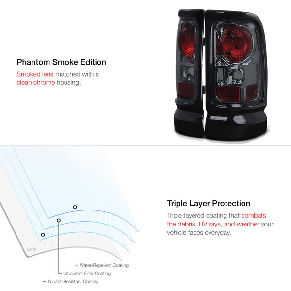 1994-2001 Dodge RAM 1500 Smoked Tail Light