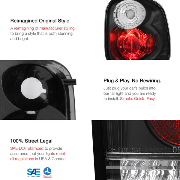 2001-2003 Ford F-150 Black Tail Light