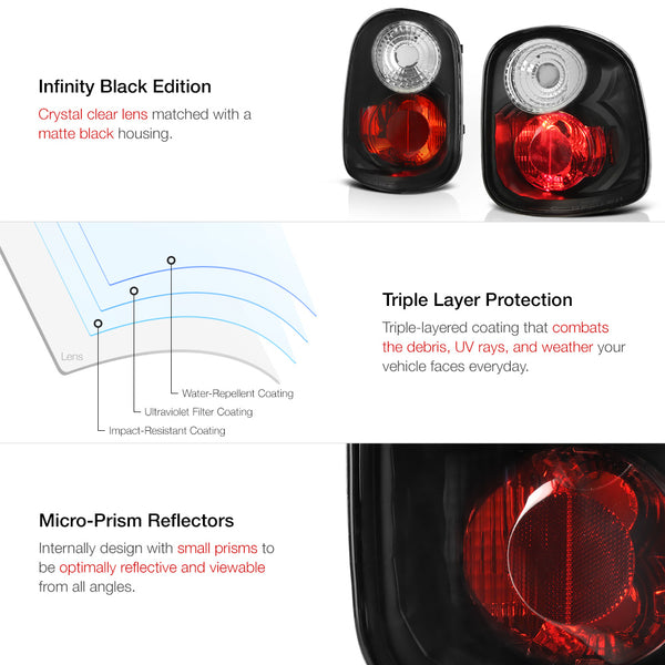 2001-2003 Ford F-150 Black Tail Light