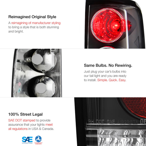 2004-2008 Ford F-150 Black Tail Light