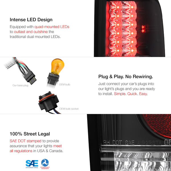 2004-2008 Ford F-150 Black Tail Light