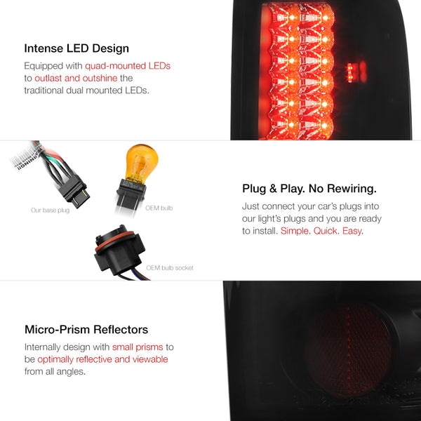 2004-2008 Ford F-150 Sinister Black Tail Light