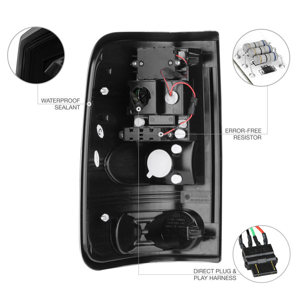 2004-2008 Ford F-150 Sinister Black Tail Light