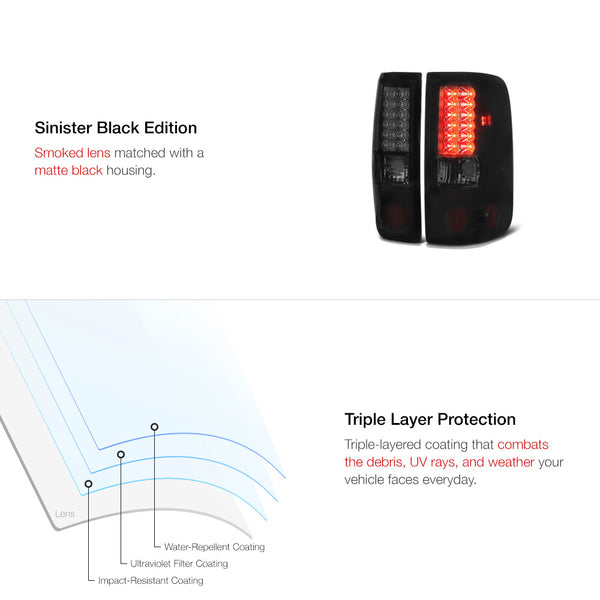 2004-2008 Ford F-150 Sinister Black Tail Light