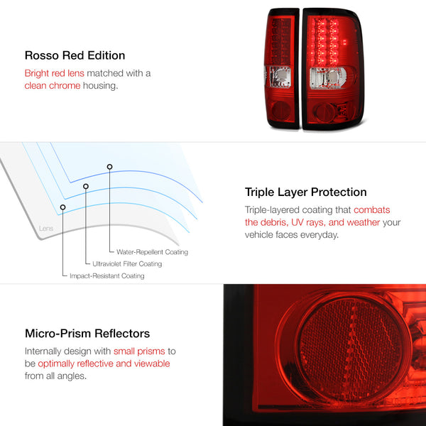 2004-2008 Ford F-150 Rosso Red Tail Light