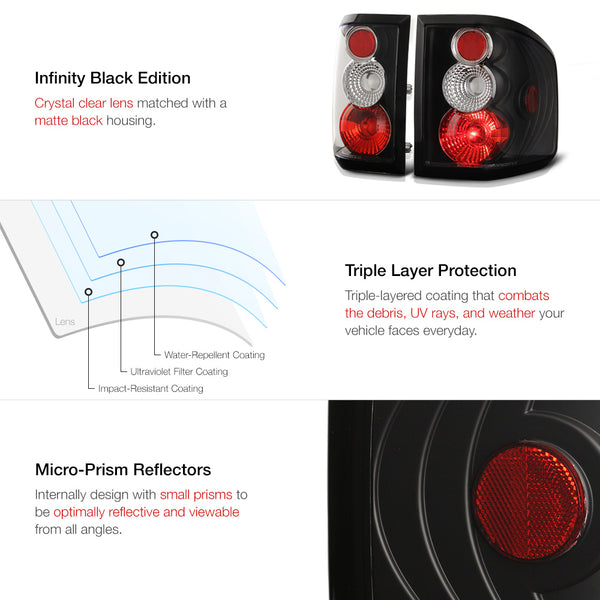 2004-2009 Ford F-150 Black Tail Light