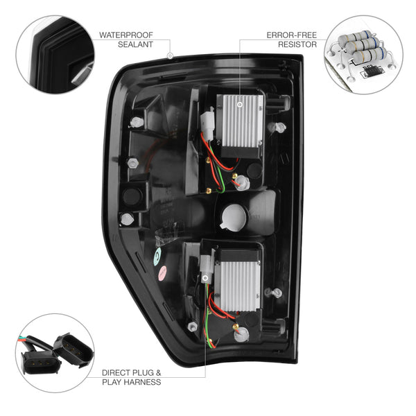 2009-2014 Ford F-150 Black Tail Light
