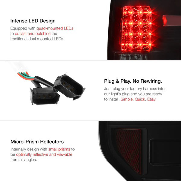 2009-2014 Ford F-150 Sinister Black Tail Light