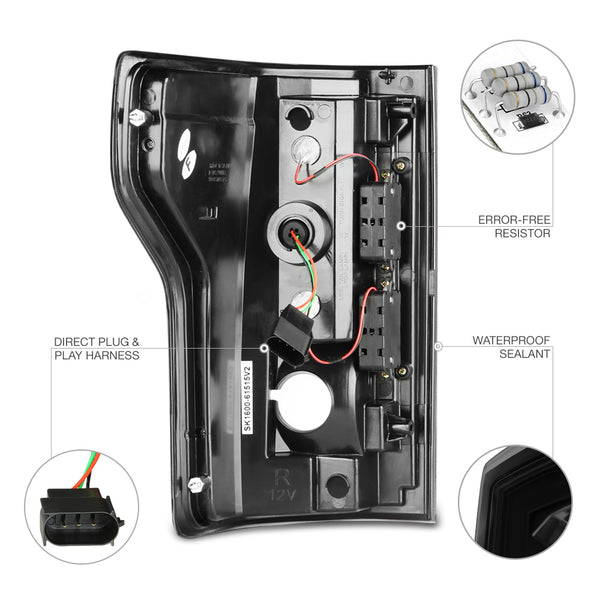 2015-2017 Ford F-150 Sinister Black Tail Light