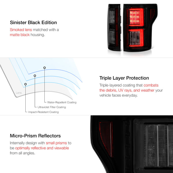 2015-2017 Ford F-150 Sinister Black Tail Light
