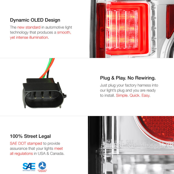 2015-2017 Ford F-150 Chrome Tail Light
