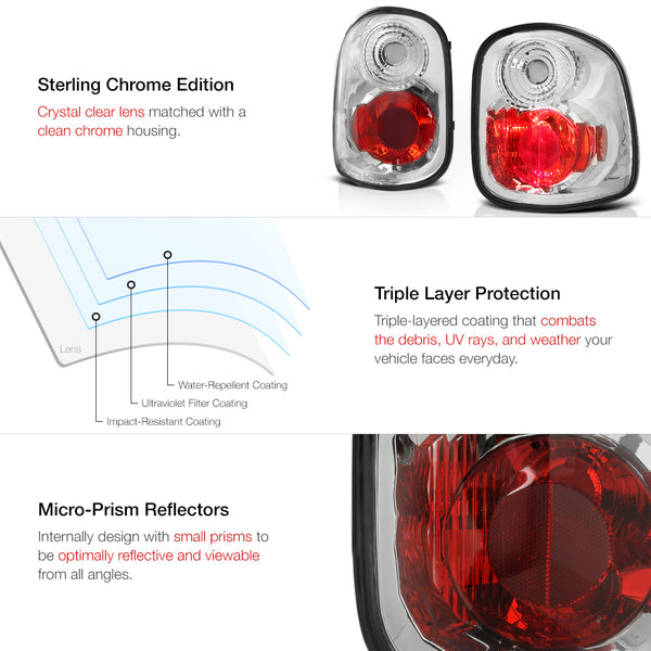 1997-2000 Ford F-150 Chrome Tail Light