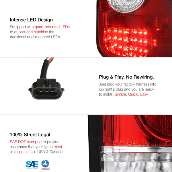 1997-2003 Ford F-150 Rosso Red Tail Light