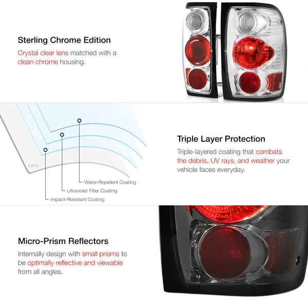 2001-2011 Ford Ranger Chrome Tail Light