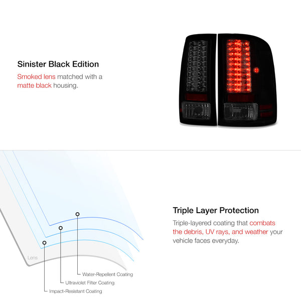 2007-2013 GMC Sierra 1500 | 2500HD | 3500HD Sinister Black Tail Light