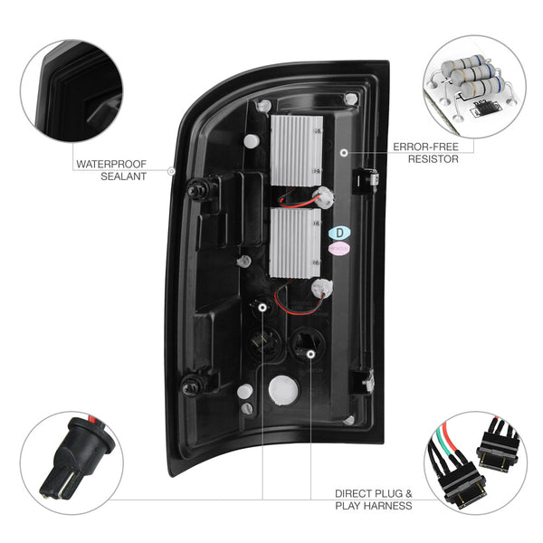2014-2015 GMC Sierra 1500 Sinister Black Tail Light
