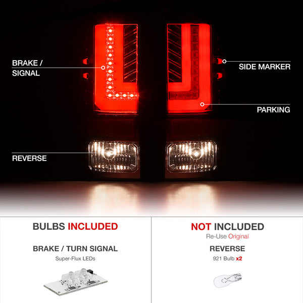 2014-2015 GMC Sierra 1500 Chrome Tail Light