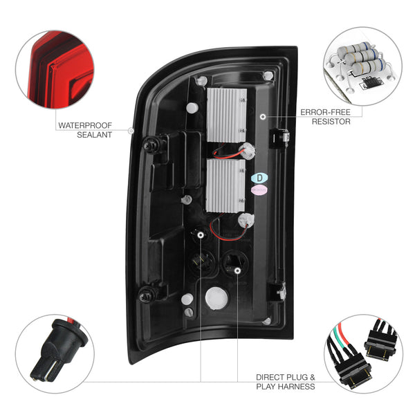 2014-2015 GMC Sierra 1500 Red Tail Light