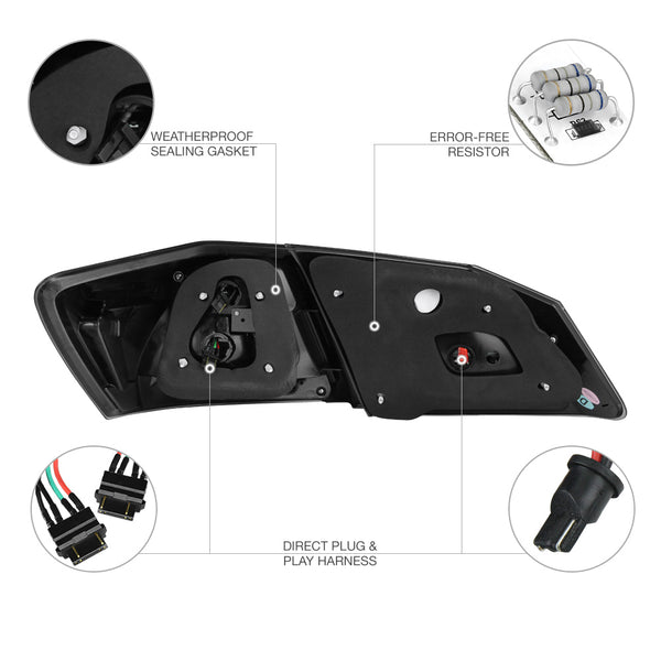 2013-2015 Honda Accord Black Tail Light