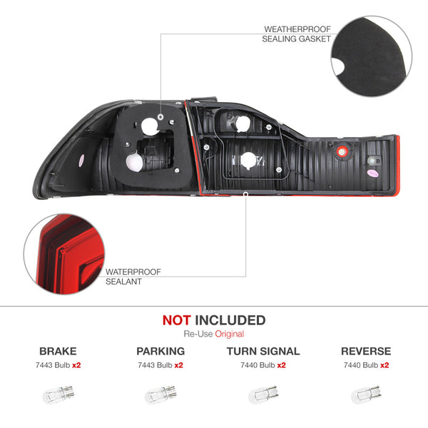 1998-2000 Honda Accord Rosso Red Tail Light
