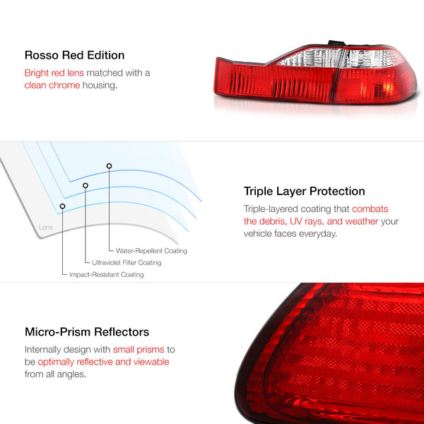 1998-2000 Honda Accord Rosso Red Tail Light