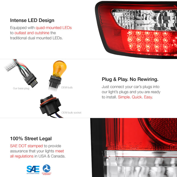 2006-2011 Honda Civic Rosso Red Tail Light