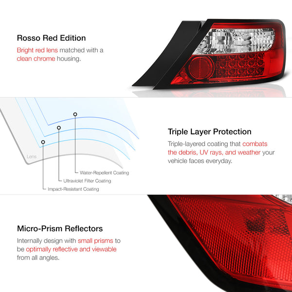 2006-2011 Honda Civic Rosso Red Tail Light