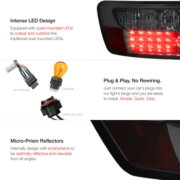 2006-2011 Honda Civic Smoked Tail Light