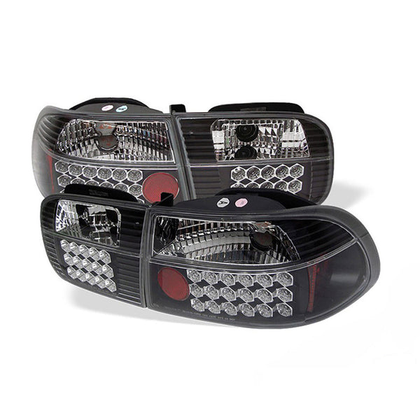 1992-1995 Honda Civic Black Tail Light