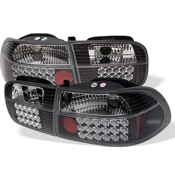 1992-1995 Honda Civic Black Tail Light