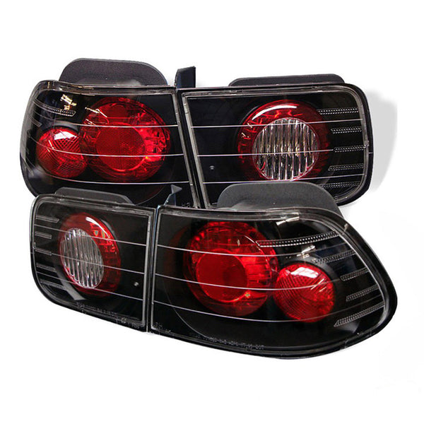 1996-1998 Honda Civic Black Tail Light