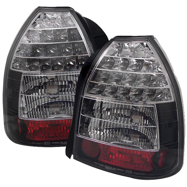 1996-2000 Honda Civic Black Tail Light