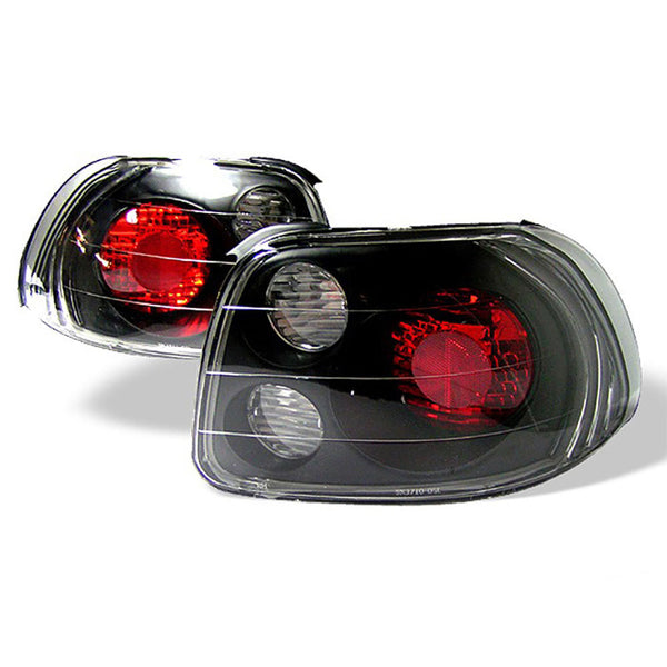 1993-1997 Honda Civic Del Sol Black Tail Light