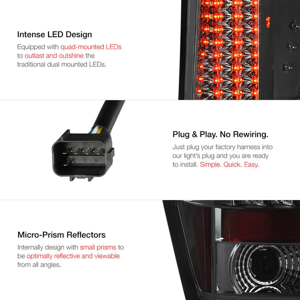 2005-2006 Jeep Grand Cherokee Smoked Tail Light