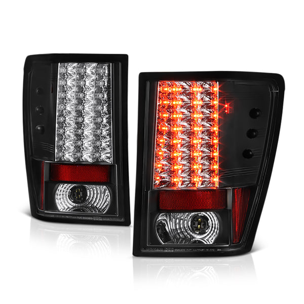 2007-2010 Jeep Grand Cherokee Black Tail Light