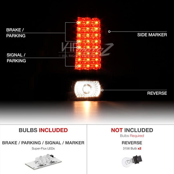 2007-2010 Jeep Grand Cherokee Black Tail Light
