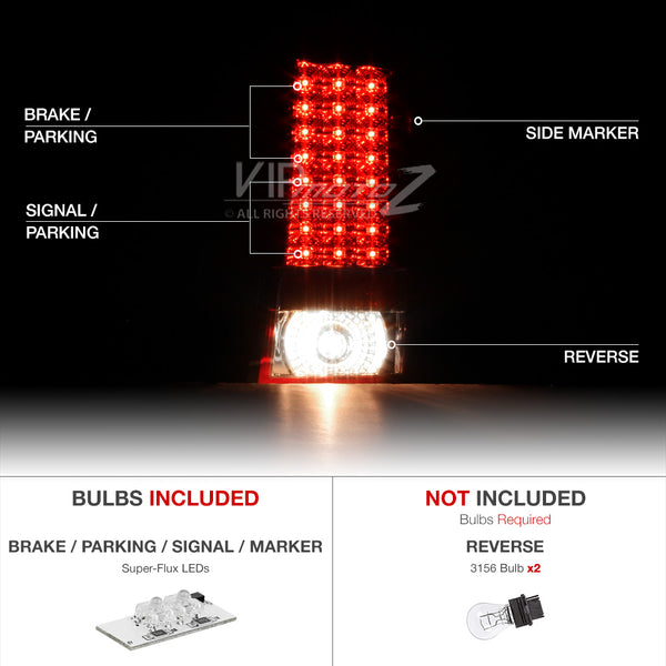 2007-2010 Jeep Grand Cherokee Rosso Red Tail Light