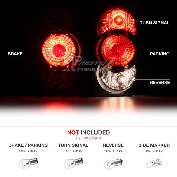 1993-1998 Jeep Grand Cherokee Black Tail Light