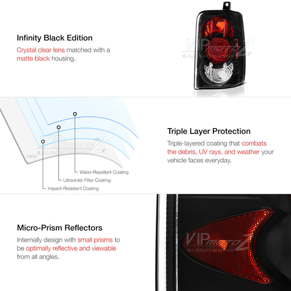1993-1998 Jeep Grand Cherokee Black Tail Light
